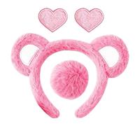 Generico Bear Ears Headband - 4 Pieces Plush Unisexe Photo Props, Bear Ears Headband Set | For Daily Indoor Outdoor Home Vacation Party Birthday Holiday Thanksgiving Valentine's Day