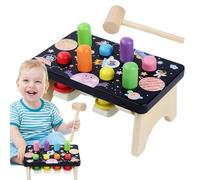 Generico Bébé Marteau Jouet, Jouets Marteau pour Bébé | Banque de martelage en Bois coloré Whack Meules avec Marteau - Preschool Fine Motor Educational Toys pour L'Anniversaire