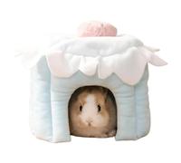 Genérico Bed Hamster Bed - Bed Pet Bed Small Pet Bed with Soft Lining Cozy Bed with Chewable Toys Hamster Cave Bed Soft Warm House Bed For Small Pets Comfortable Hamster Cave Bed