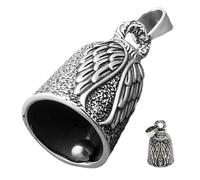 Genérico Bell Moto | Cloche de vélo rétro de moto - Accessoires de cloche de moto pour, ailes d'ange montent des clés de la clé, argent, Consulte la descripción