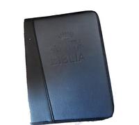 Genérico Bible de studio RVR 1960, cuir synthétique noir avec fermeture éclair, version Queen Valera, housse renforcée avec poche