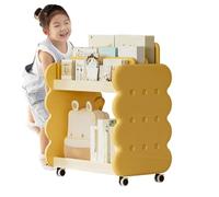 Generico Bibliothèque pour la Maternelle - Petite Bibliothèque De Plancher Mignon avec Roues - Étagères pour La Chambre des,pour La Maison De Maternelle Salle De Salle De Lecture Coin