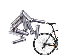 Genérico Bicycle Cable End Caps | Brake Wire Cover Tips | 10 Pcs Aluminium Alloy Shifter Ferrules, Mountain Bike Crimps Accessory ; Remplacement Road Cycling Parts, Metal Housing Protector Kit, Gear