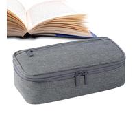 Generico Big Stationery Pouch - Pen Storage Bag | 4,33 x 2,56 Inches Marker Holder Case, Cosmetic Accessory Bag, Writing Tool Organizer Pen Organizer For Kids Teens Students School Supplies, Gris