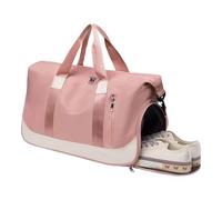 Generico Big Travel Bag | 35L Shoulder Sling Pack | With Waterproof Compartment Shoe Rack Workout Gym Bag | for Women Teen Girls Travel Yoga Fitness Swimming Daily, rose, Reportez-vous à la