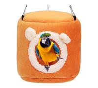 Generico Bird Bed for Cage | Flannel Cotton 20x19x19cm Hanging Winter Nest with 3 Hooks | Insulated Plush House Warmer for Parrots Budgies Sugar Gliders | Autumn Winter Home Toy F́or Small Peon
