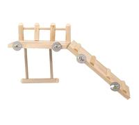 Generico Bird Ladder Bridge, Parrot Swing Hammock, Wooden Bird Chewing Toys, Cockatiel Hammock Toy, Bird Cage Accessoires, Bird Escalade Bridge, Swinging Bird Ladder, Natural Wood Bird Stand,