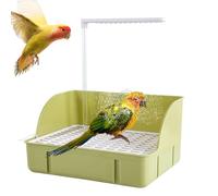 Generico Bird Shower Bath Electric Parrot Bathtub with Automatic Water Circulation, Splashproof Pet Bird Bath for Cage, USB Powered PP Birds Bathing Tub for Parakeet And Lovebird