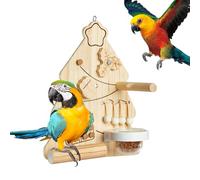 Generico Bird Toy | Chewing Christmas Tree Shaped Parrot Toys For Medium Birds | Interactive Wooden Climbing Perch Enrichment For Cage Inside Canary Cockatoo Cockatiel