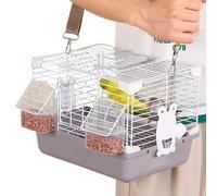 Generico Bird Travel Cage - Cage porteuse de perroquets légers | Avec plateau et poignée amovibles, fournitures pour animaux de compagnie pour Cockatiels Peony Budgies Pearl Munias