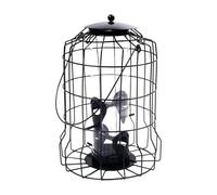 Generico Birdfeeder| 4-Port Weatherproof Squirrel Proof Metal - Large birdfeederOutdoor Hangable - for Watching HummingbirdFinch Chickadee Garden Yard Patio Porch Balcony Park Rail