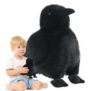 Generico Black Crow Stuffed Animal Plush | Soft Realistic Raven Bird Doll Toy | Gothic Dark Fantasy Figurines décoratives | Cuddly Gift For Bird Lovers Kids