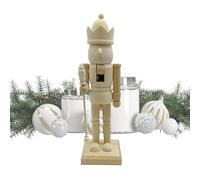Generico Blank Nutcracker - Wood, Nutcracker Soldier, Comfortabble | Long-lasting Peg People Figure, Puppet Walnut For Living Room Fireplace Entrance Display Rack Bedroom Kid Room Bathroom