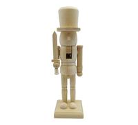 Generico Blank Nutcracker - Wood, Nutcracker Soldier, Comfortabble | Long-lasting Peg People Figure, Puppet Walnut For Living Room Fireplace Entrance Display Rack Bedroom Kid Room Bathroom