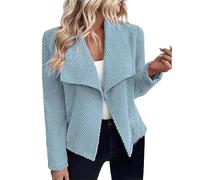 Generico Blazer Femmes Surdimensionné Élégant Cérémonie Blazer de Travail Femmes Décontracté Léger Cardigan Classique Veste Blazer Surdimensionné Outwear Manches Longues Grande Taille Combinaison,
