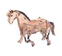Genérico Blocs de construction animaux | Jouets en blocs Stem pour | Décoration de table, jouet d'assemblage avec blocs en forme de cheval en bois pour
