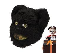 Generico Bloody Plush - Rabbit Headgear | Halloween Scary Face Cover With Soft Long Hair And Elastic Band, Creepy Cosplay For Role Play, Parties, And Costume Events