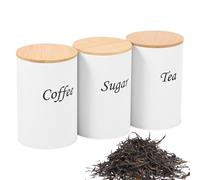 Generico Boîte à café - 3 pièces, 1200 ml, grande capacité, organisateur de nourriture, ensemble de conteneurs à café sucre,pour avoine noix farine crème sel comptoir de cuisine