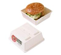 Generico Boîte à hamburger pour le déjeuner, boîte à sandwichs à hamburger,Boîte à lunch polyvalente avec couvercle - Boîte polyvalente pour collations avec ouverture à pression, utilisation en