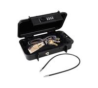 Genérico Boîte à serrures de 25 x 16 x 6,5 cm imperméable avec code à 4 chiffres | Coffre-fort sécurisé combiné avec corde relative fil amovible, pour plage, gym, voyage, piscine