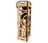 Genérico Boîte à vin en bois, design moderne et élégant, idéal pour un anniversaire, la fête des pères/des mères, une boutique gourmande, une deuxième vie utile comme lampe de jardin, cadeau pour