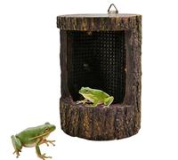 Generico Boîte d'alimentation - Alimentation pour reptiles | pour aliments résistants aux chutes, conception simulée de souche d'arbre pour reptiles pour habitat avec crochets pour petits âmes