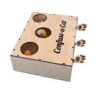 Genérico Boîte de chasse en bois naturel, jeu d'intelligence durable, jouets interactifs | Jeter en bois avec ouvertures de jeux pour chiens et chiens curieux