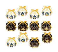 Generico Boîtes à biscuits de Noël - Ensemble de boîtes de rangement pour 12 pièces, récipient religieux au design hexagonal pour la maison | Pâtisserie Cupcake Pan à Snack Cadeau P