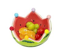 Generico Bol à fruits en forme de pastèque - bol de fruits décoratif avec 6 épingles à cheveux en acier inoxydable, cuisine pour vacances, maison restaurant bar