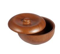 Genérico Bol à savon à raser - Récipient pour crème à raser | Bol en bois avec couvercle pour pastille de savon, utilisation à la maison, douche, hôtel, salon, voyage et toilettes personnelles