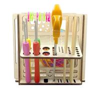 Generico Bol - distributeur de crochet en bois fait à la main, support à tricoter brillant | organisateur compact avec fil incurvé guide pour le contrôle du flux, outils à l'unci