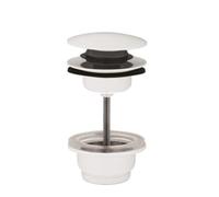Generico Bonde avec système à vis en laiton blanc couvercle rond 1" 1/4