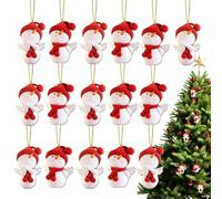 Generico Bonhomme de neige décorations de Noël, pendentif de 16 pièces, 2D, décorations de Noël avec bonhomme de neige | pour la CasMi, les vacances d'hiver, étagère de table, arbre, intérieur