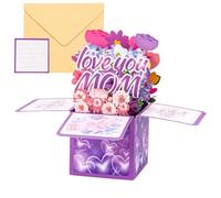 Generico Bonne fête des mères | Avec design floral 3D, notes manuscrites et enveloppe | Carte de voeux floral, pour sœur, épouse, fille, fille, amie, grand-mère