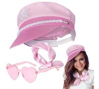 Genérico Bonnet de capitaine de bateau - Ensemble de costume de capitaine de yacht - Accessoires pour cosplay et fêtes avec lunettes de et foulard, détails pour anniversaire et événements
