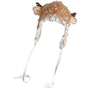 Genérico Bonnets amusants pour, accessoire de déguisement avec imprimé de bois | Bonnet et peluche pour usage quotidien, voyage, hiver, fête, vacances, cosplay, comédie