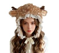 Genérico Bonnets d'animaux pour adultes, accessoires de cosplay avec imprimé d'attaques, bonnets et peluches | Pour usage quotidien, voyage, hiver, fête, cosplay, comédie
