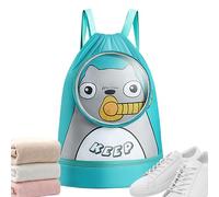 Genérico Borsa Nuoto Bambini - Zaino Piscine Divise, Sacca Spiaggia Cartone Animato Imperméable Leggero | Zaino avec Tasca Scarpe per Ragazzi Ragazze Teen Viaggio Mare Piscine Attività Sportiva