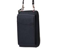 Genérico Borsa Porte Cellulare Donna - Tasca In Pelle PU avec Zip E Più Scomparti - Borsellino Porte-carte avec Tracolla, idéal pour Viaggio, Spiaggia, Campeggio, Shopping et Ufficio