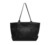 Generico Bota pour femmes, sacs à bandoulière zippés, sac fourre-tout tressé, enveloppe latérale de grande capacité, sacs à main élégants legger, Noir , riferimento alla descrizione