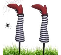 Generico Bottes de décoration pour le jardin Halloween - Décorations de bottes à tête vers le bas - Décoration réaliste et effrayante pour les fêtes pour le sentier de Patio toit Balcon
