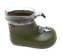 Generico Bottes de pluie Igor Mendi Dino vert kaki en caoutchouc,Fermeture à curseur,Semelle antidérapante, Vert kaki, 21 EU