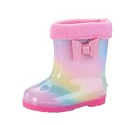 Generico Bottes De Pluie Pour Fille Anti-dérapant Imperméables Chaussures De Pluie Unisexe Filles Bottes D'eau Doux Chaussures Enfants Et Garçons Résistant Léger Bottes En Caoutchouc Pvc, F., 21 EU
