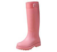 Genérico Bottes d'eau hautes jusqu'au genou pour femme Bottines élastiques avec semelle épaisse Bottes imperméables pour les jours de pluie intenses Bottes adultes Talon large stable Bottes d'hiver