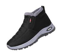 Generico Bottines d'hiver basses chaudes pour femme | bottes marron pour femme chaude avec rembourrage chaud cheville baskets marche de marche pour femme d'hiver coupe-vent, Noir , 41 EU