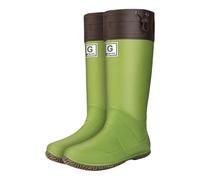 Genérico Bottines d'hiver thermiques pour femme avec semelle épaisse et large talon stable pour les jours de pluie intense, vert, 38 EU