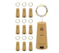 Generico Bottle Lights, Wine Cork Lights, 10 Pieces Bottle LED Fairy String, 3-Speed Dimmable for Christmas, Parties, Home, Weddings Decoration, 5,90 x 7,87 pouces 130 g
