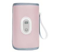 Generico Bottle Warmer For Breastmilk - Imperméable Fiber Cloth 8 x 14 cm | Fast Warming Digital Sleeve | Portable Milk Warmer For Dad Parent Home Nursery Travel Winter Outing, rose, riferimento