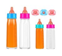 Generico Bottles For Dolls - Bottles | Safe Pretend Play Feeding Toy | Feeding Bottle Play Toy With Pacifier For Dolls | Colorful Funny Doll Accessories F0r Playing