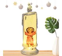 Generico Bougie de prière LED - Acrylique 18,3x6,3 cm | Sans flamme avec design sûr à piles - Bougie religieuse de dévotion LED pour la maison, le bureau, la méditation, l'église, les vacances, le